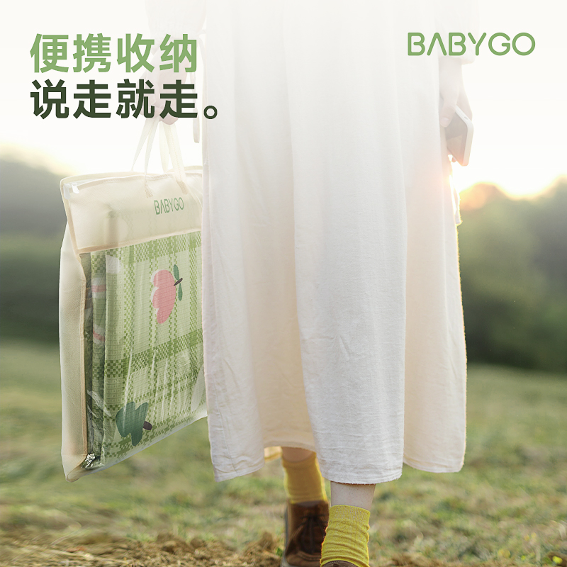 BABYGO进口户外防水防潮垫草坪露营地垫折叠便携隔热儿童野餐垫子