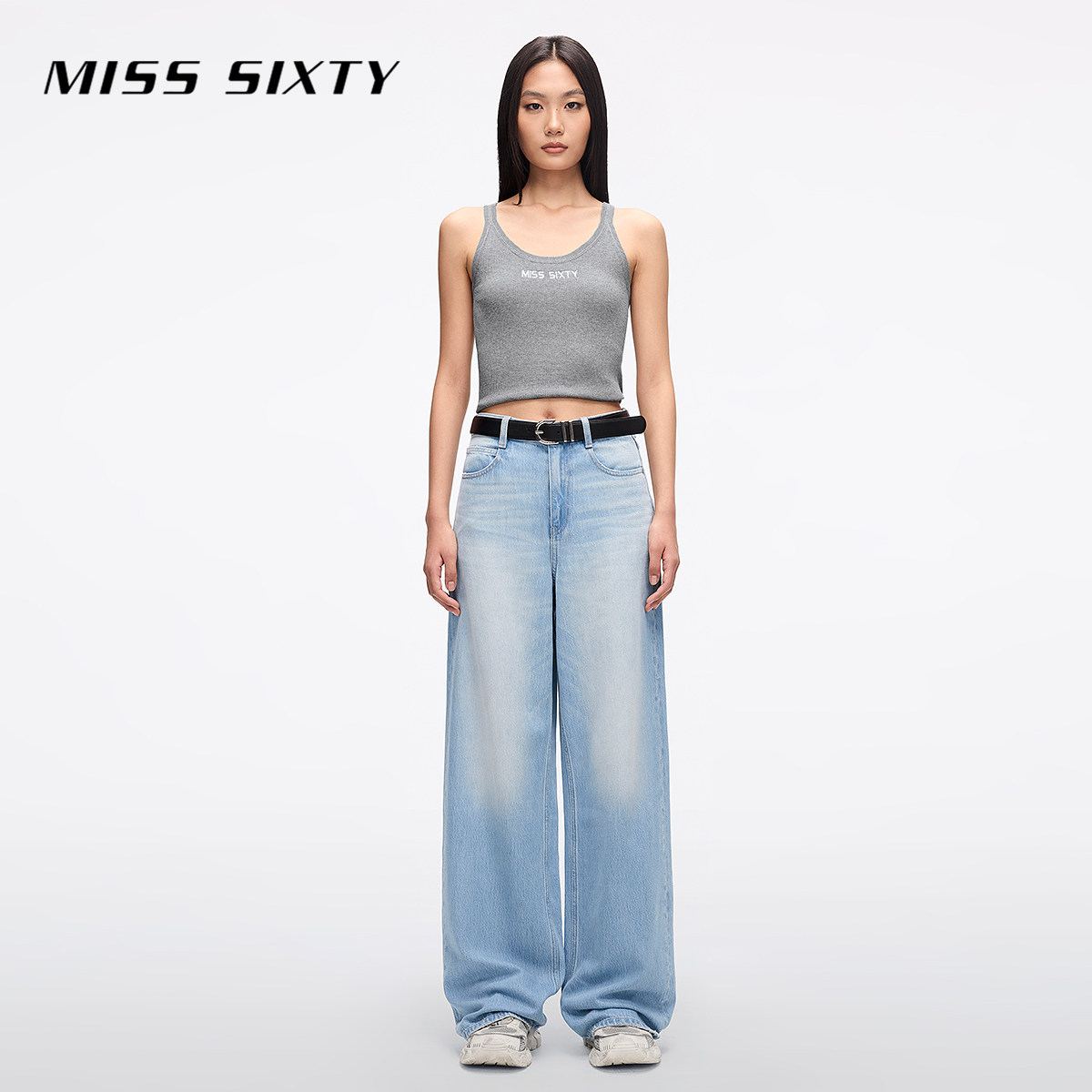 【免费改裤】Miss Sixty2025春秋含莱赛尔牛仔裤垂感宽松拖地裤