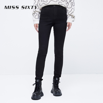 Miss Sixty2023 spring new denim pants woman slim fit 90% small foot pencil pants small black pants