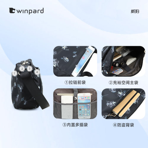 WINPARD威豹清仓牛津布单肩包女妈妈斜挎包女尼龙大容量旅游轻便 - 图2