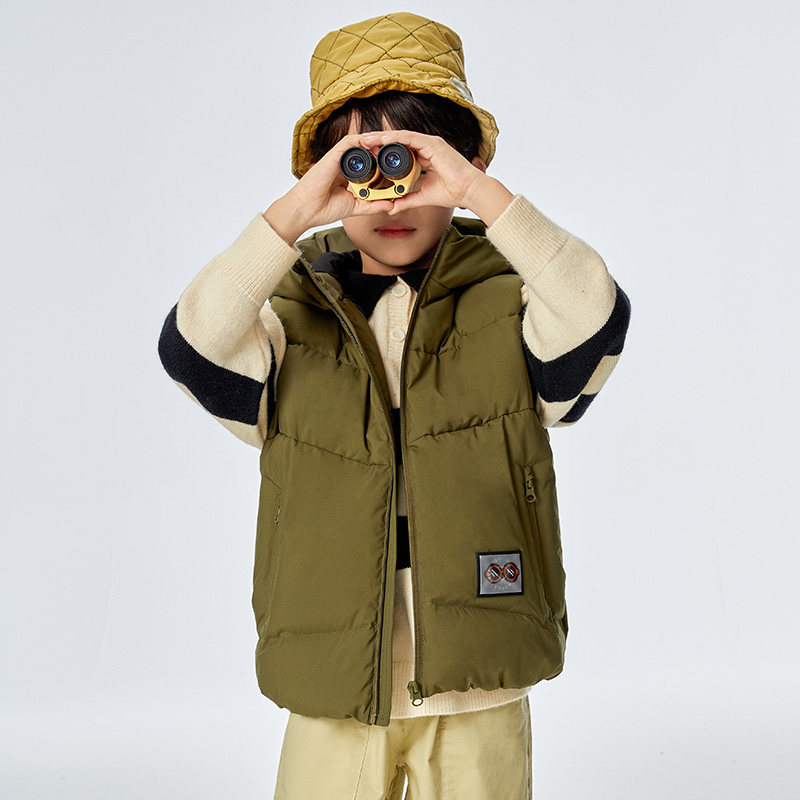 千仞岗秋冬儿童马甲连帽外穿加厚防风外套羽绒服,淘宝优惠券,粉丝福利购,淘宝优惠卷