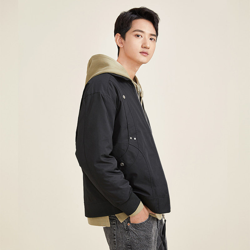 千仞岗新款冬季男士短款夹克羽绒服轻薄外搭休闲外套男,淘宝优惠券,粉丝福利购,淘宝优惠卷