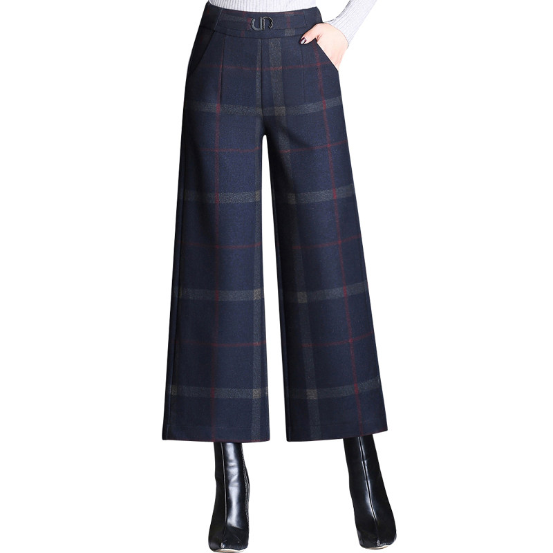 中年妈妈装秋装毛呢2020新款阔腿裤 娇兰芭莉中老年女装