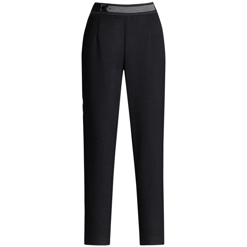 中年松紧腰毛呢哈伦裤妈妈裤子 娇兰芭莉中老年女装