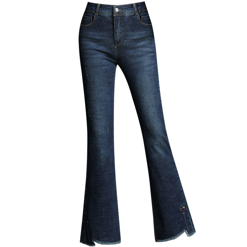 高腰中年妈妈裤子2020年新款牛仔裤 娇兰芭莉中老年女装