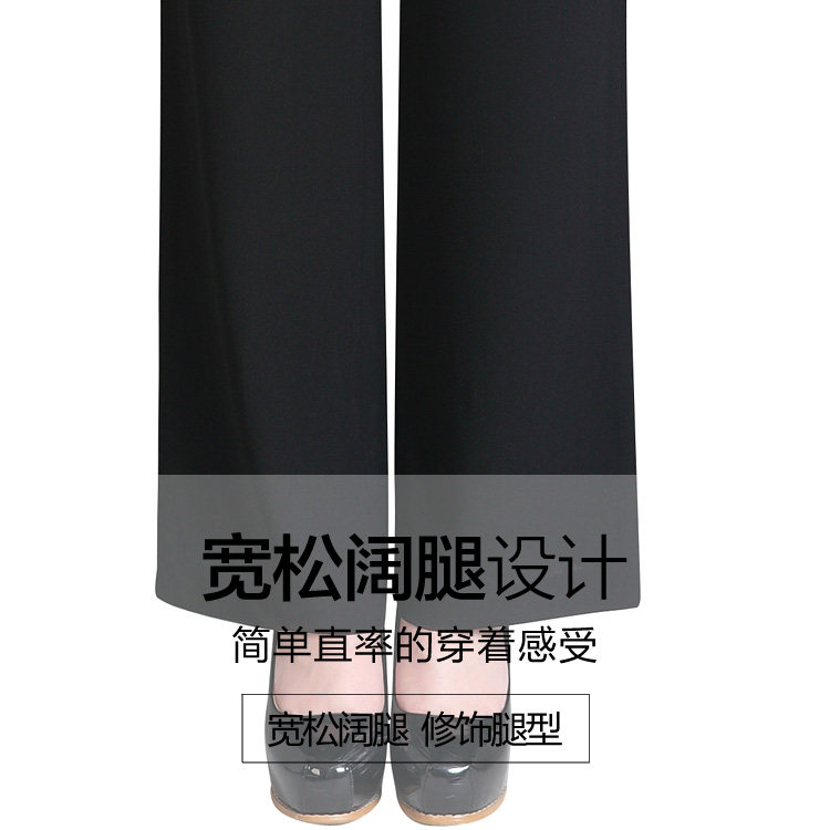 中老年夏装女裤雪纺阔腿长裤妈妈装 娇兰芭莉中老年女装
