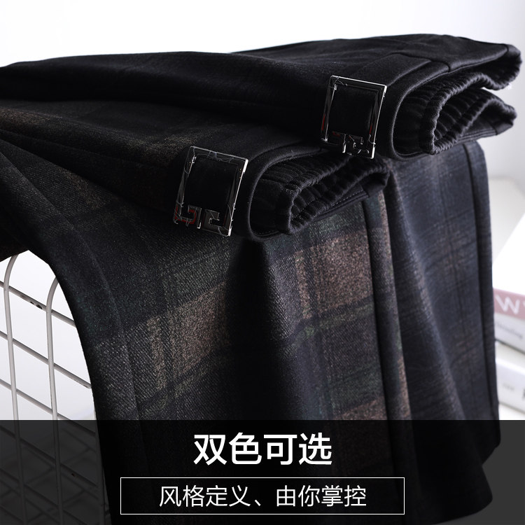 格子毛呢中年妈妈装2020年阔腿裤 娇兰芭莉中老年女装