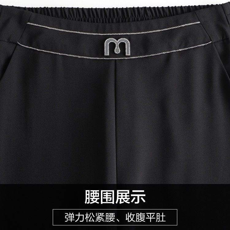 妈妈装夏季高腰宽松夏装直筒阔腿裤 娇兰芭莉中老年女装