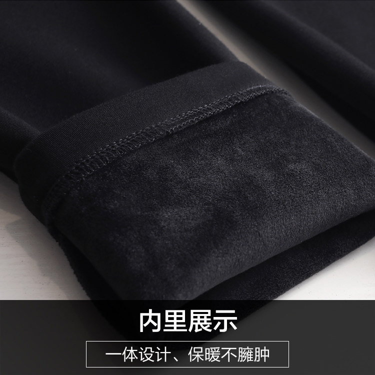 妈妈加绒加厚小脚裤冬装2019打底裤 娇兰芭莉中老年女装