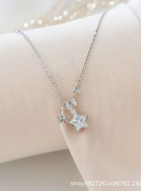 925纯银韩系ins星星项链女轻奢高级感2025配饰星形百搭气质锁骨链