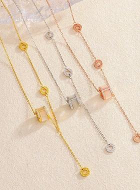 S925纯银小蛮腰项链女百搭网红气质小众设计毛衣链项饰轻奢锁骨链