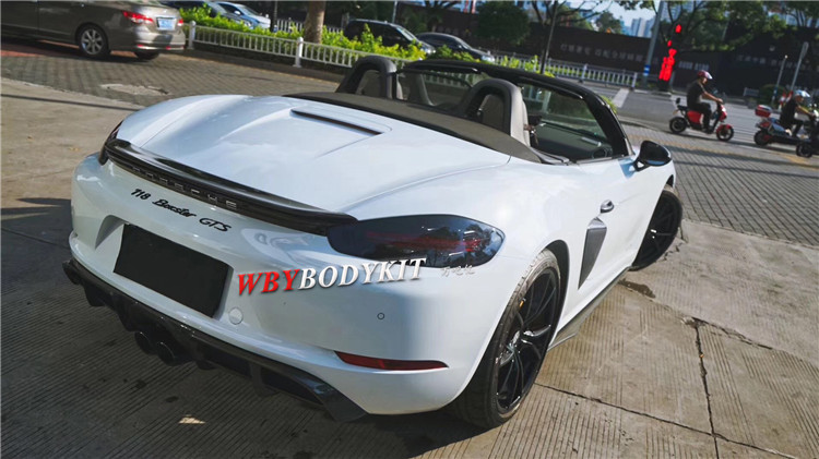 保时捷718boxster改装GT4包围718Cayman改装GT4前杠尾翼后杠后唇 - 图2