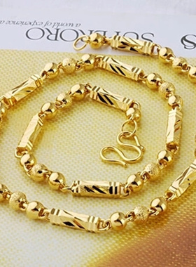 久不掉色实心六角佛珠链