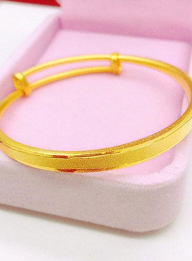 磨砂推拉手镯镀金简约