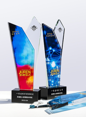 奖杯奖牌团队个人照片创意定制优秀员工银行保险金融公司纪念年会