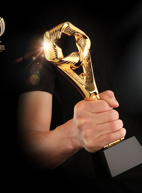 小金人奖杯奥斯卡定制创意水晶奖杯定做制作年会颁奖优秀员工年会