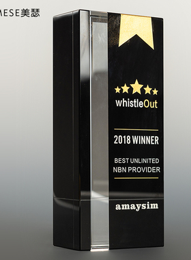 出口水晶创意奖杯高端大气免费刻字水晶高档创意水晶奖杯定制年会