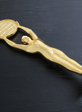Premium Trophy奥斯卡小金人奖杯 金属奖杯创意地球奖杯颁奖晶奖