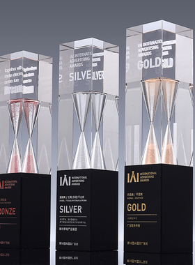 沙漏奖杯奖牌定制高档儿童优秀员工比赛冠军荣誉奖杯刻字优秀年会