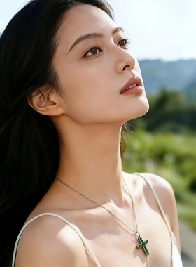 FOLO锆石镀金锁骨链女红锆石项链