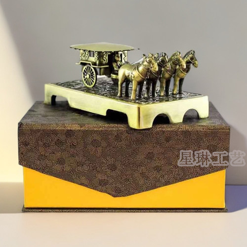 兵马俑铜车马摆件西安特色旅游纪念品中国风特色出国礼品送老外 - 图0