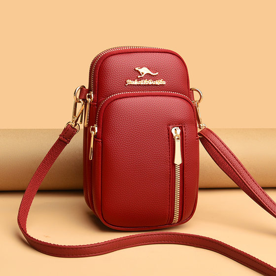 Genuine soft leather small bag women's mini fashion 2026 new versatile girls shoulder mobile phone crossbody bag coin purse