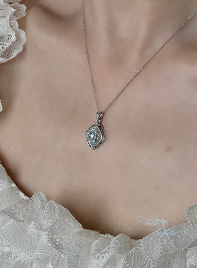 LolaWhite「浮光殿」s925纯银复古晶石项链贝母奢华高级感贵气