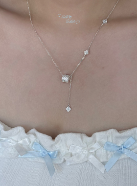 LolaWhite「幸运符」S999足银轻奢四叶草小蛮腰项链路路通高级
