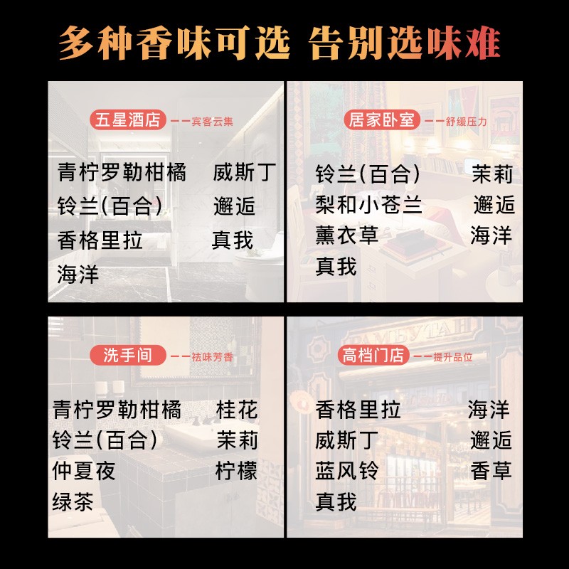 珀蕾旗舰店3瓶 空气清新剂香薰精油香氛家用室内卫生间香味持久除味神器摆件2