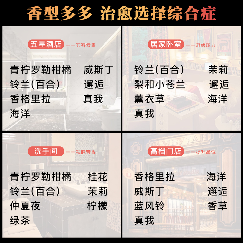 素浴旗舰店香薰精油家用卧室内香氛摆件房间空气清新剂持久厕所除臭熏香香水2