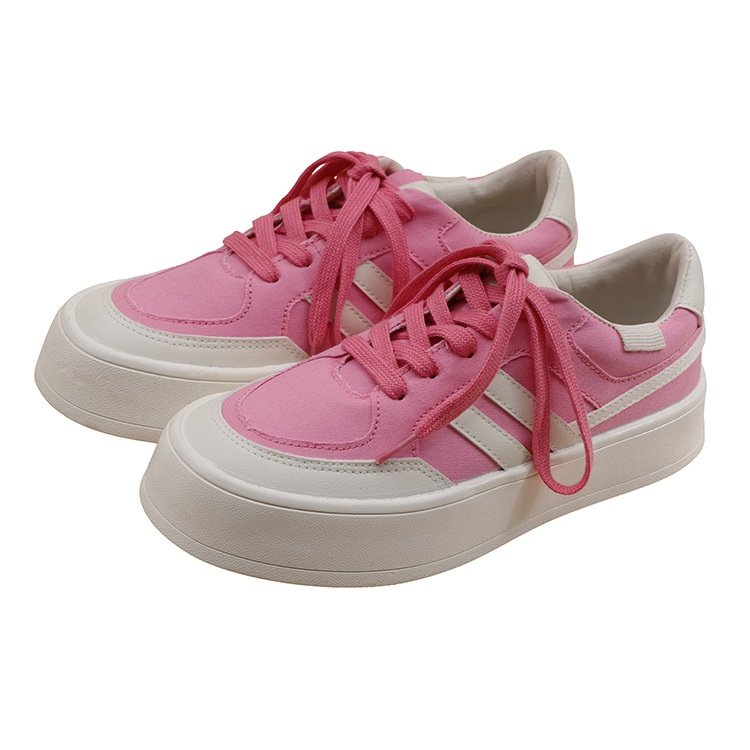 白原创HT0122设计拼色小白鞋2025新款平底休闲鞋子女鞋代销,淘宝优惠券,粉丝福利购,淘宝优惠卷