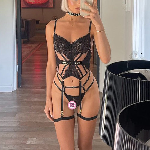 Sexy lingerie nightgown bra set pajamas性感内衣睡衣文胸套装 - 图0