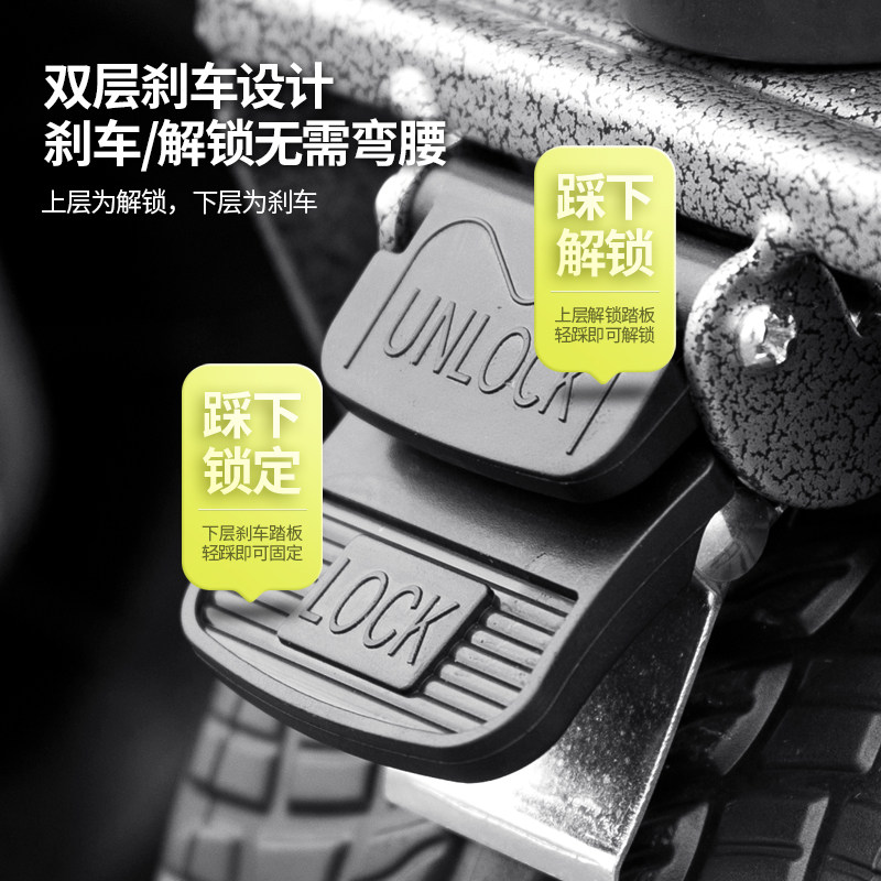 北山狼露营车户外可折叠手推车大号野餐儿童可躺野营拖车桌板摆摊