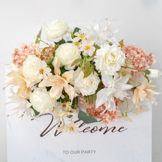 Wedding decoration simulation floral store window display