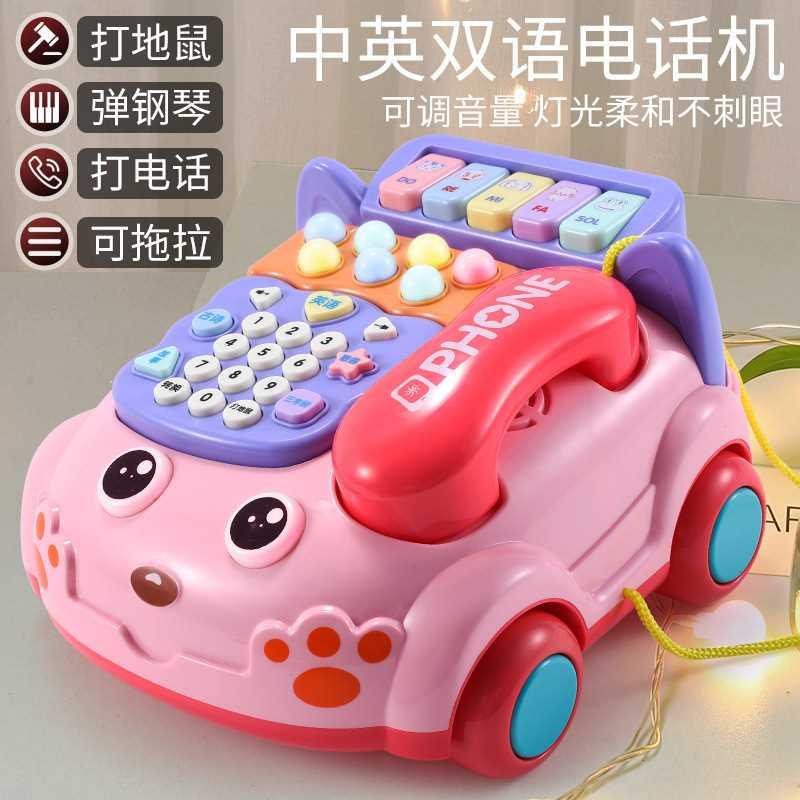 婴儿童玩具仿真电话机座机幼男宝宝音乐手机益智早教1一岁2小女孩 - 图0