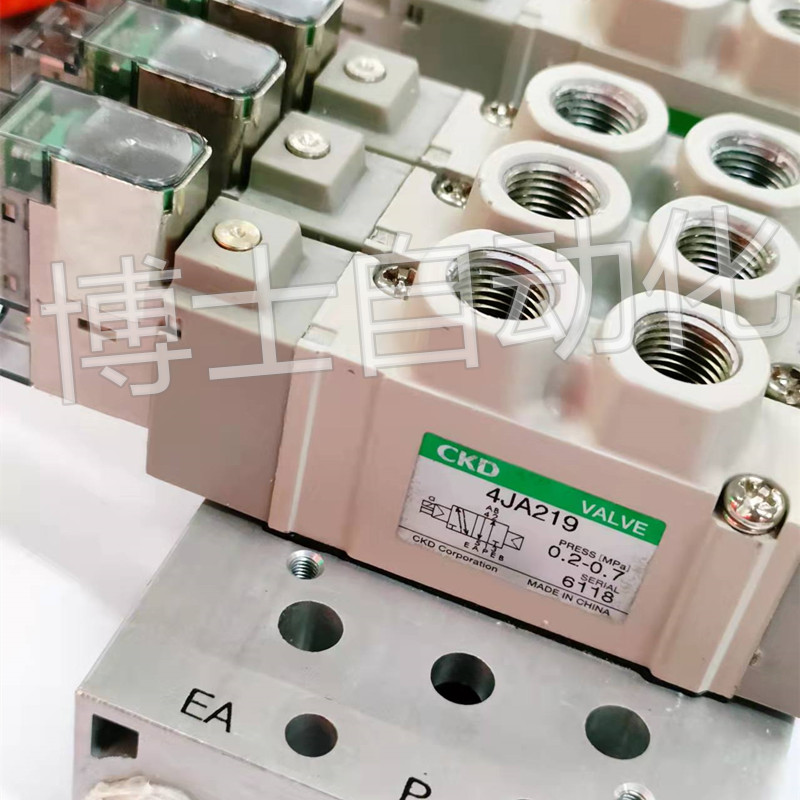原装进口CKD喜开理电磁阀4JA119-FL622908气动控制阀4JA219/DC24V - 图1