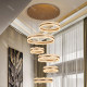 Large chandelier in the living room of the villa duplex building