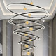 Starry gypsophila chandelier duplex building large chandelier designer creative model empty villa luxury self-built house chandelier