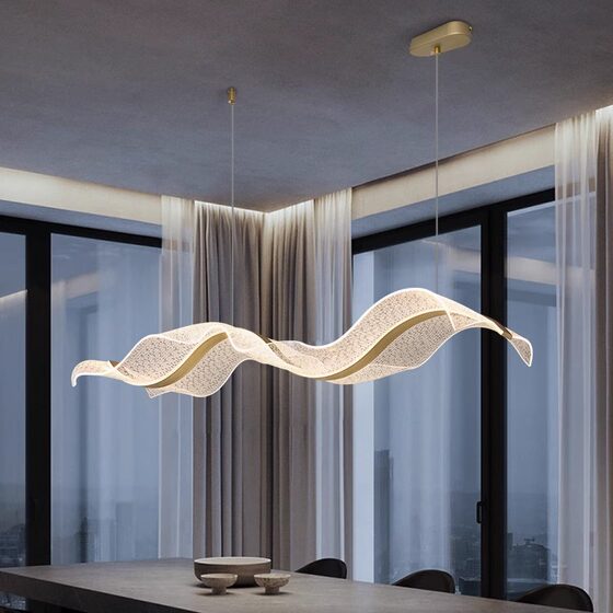 Modern simple LED light source eye protection chandelier