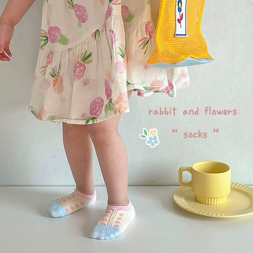Летние тонкие невидимые детские хлопковые носки для девочек