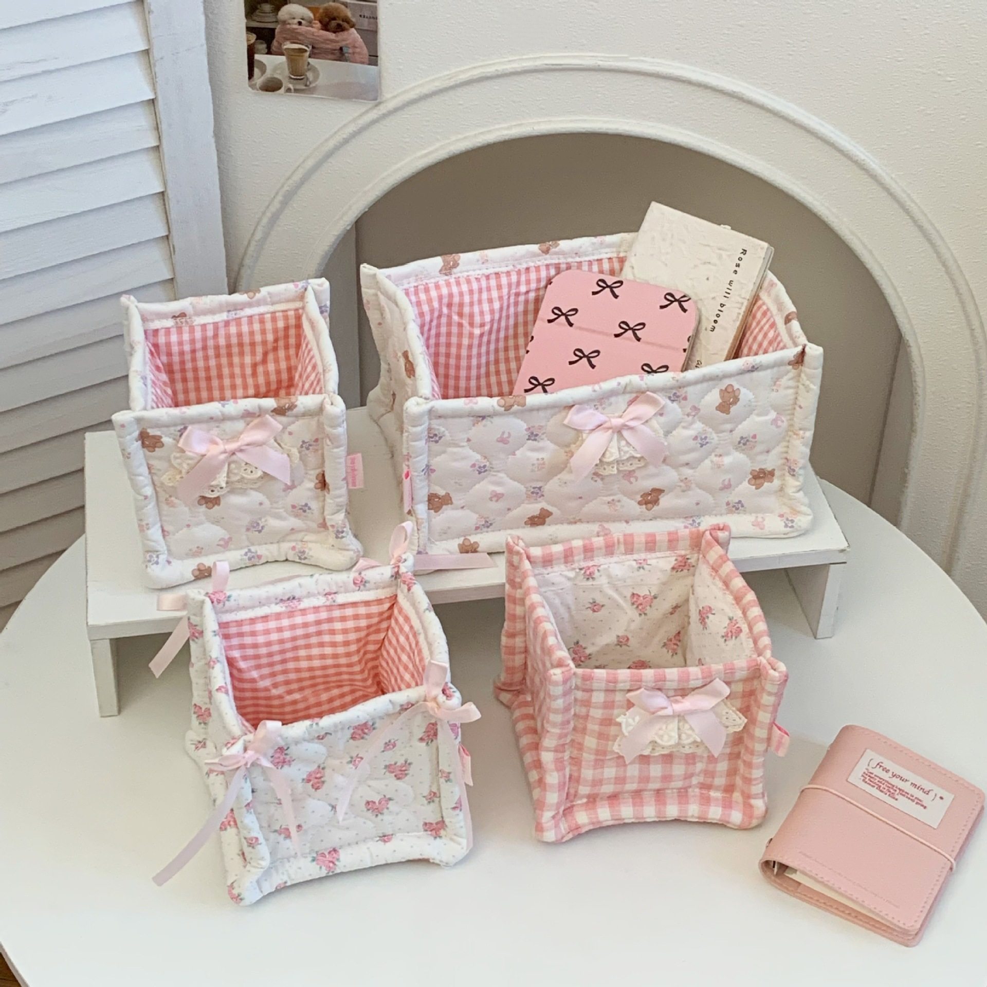 ins可爱桌面收纳筐颜值零食杂物收纳篮收纳盒化妆护肤品整理袋,淘宝优惠券,粉丝福利购,淘宝优惠卷