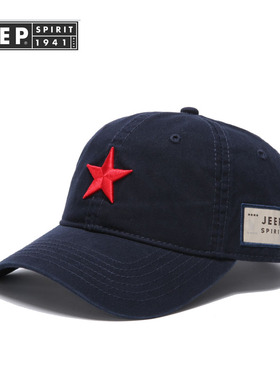 jeep四季五角星休闲风遮阳帽子