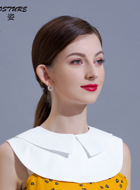 缎面白色云肩女2026新款百搭假领春夏秋冬配毛衣裙子多功能装饰领