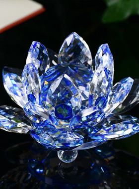 水晶莲花蜡烛烛台摆件家用供灯