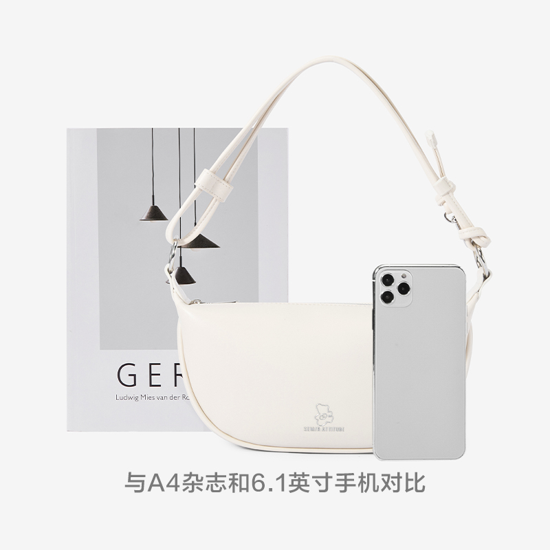 森马2023春季新款腋下简约单肩包 森马箱包女士包袋