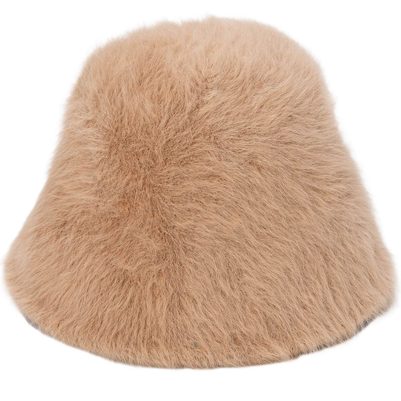 白色兔毛帽子女秋冬季毛绒渔夫帽大头围冬天毛毛水桶帽盆帽显脸小,淘宝优惠券,粉丝福利购,淘宝优惠卷