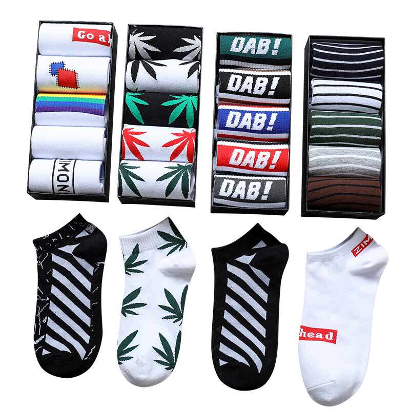 男士夏季ins潮流纯棉防臭男短袜 哲卡图短袜/打底袜/丝袜/美腿袜