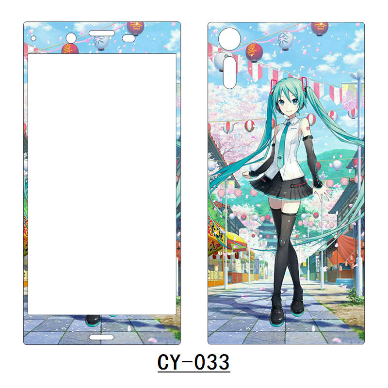 适用索尼Xperia5IV可爱卡通彩膜定制10III个性手机后壳背膜1 II前后贴纸XZ2p初音未来Pro-I改色膜XC 3 - 图2