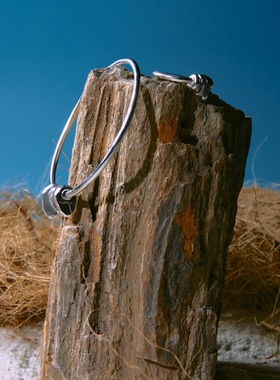 EnSage Stone Ring 925银原石石粒戒指