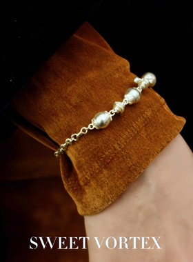 APT702925银雕花串珠项链/手链